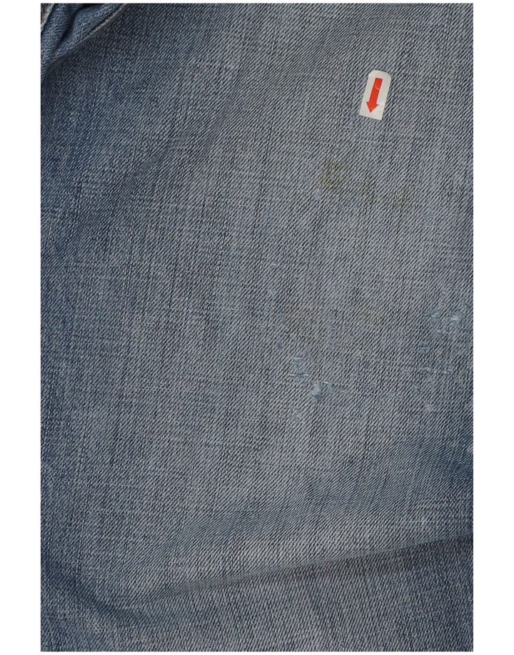Calvin Klein Herre Distressed Straight Jeans W33 L27 Blå Bomuld