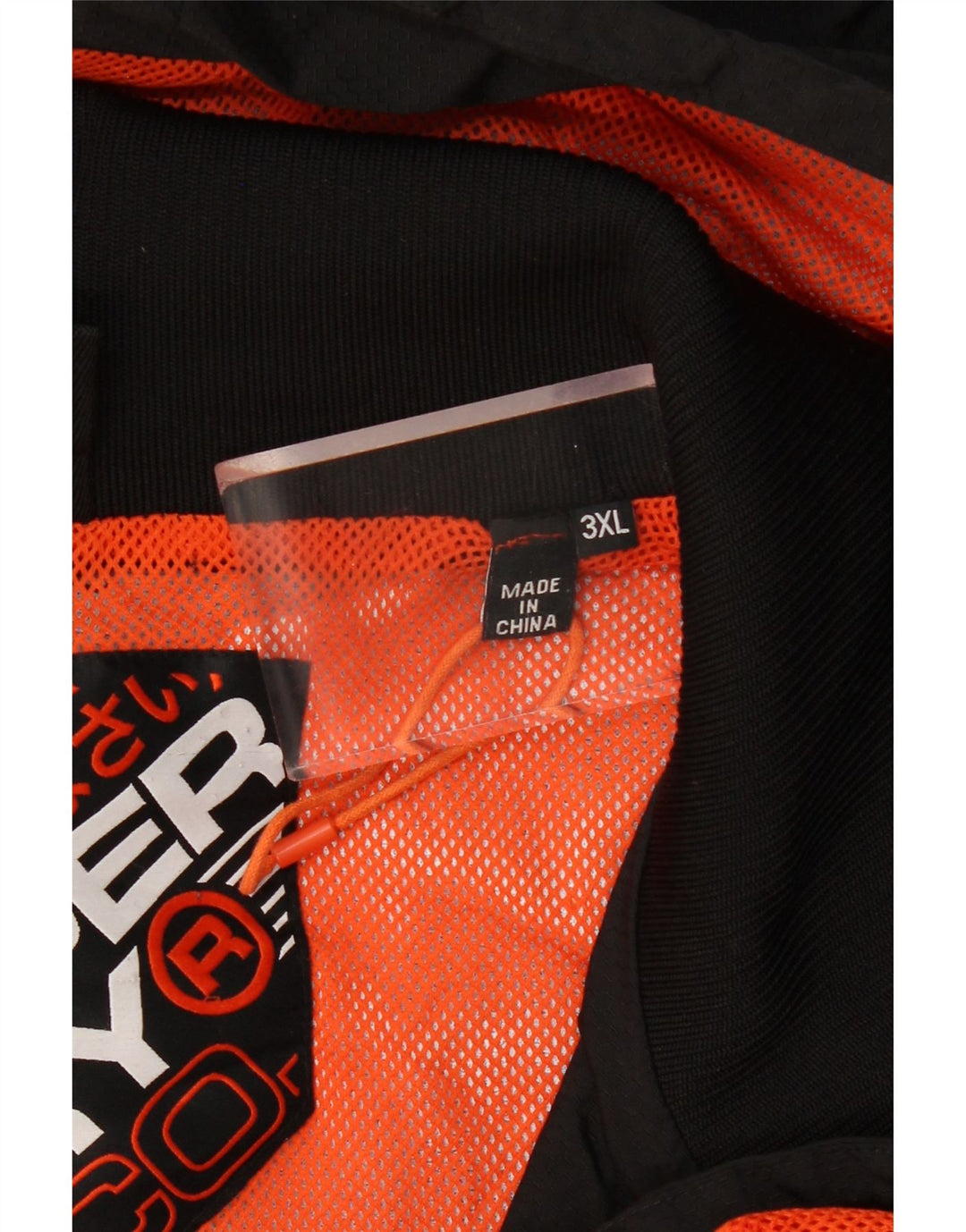 SUPERDRY Vindjakke med hætte til mænd UK 46 3XL Sort