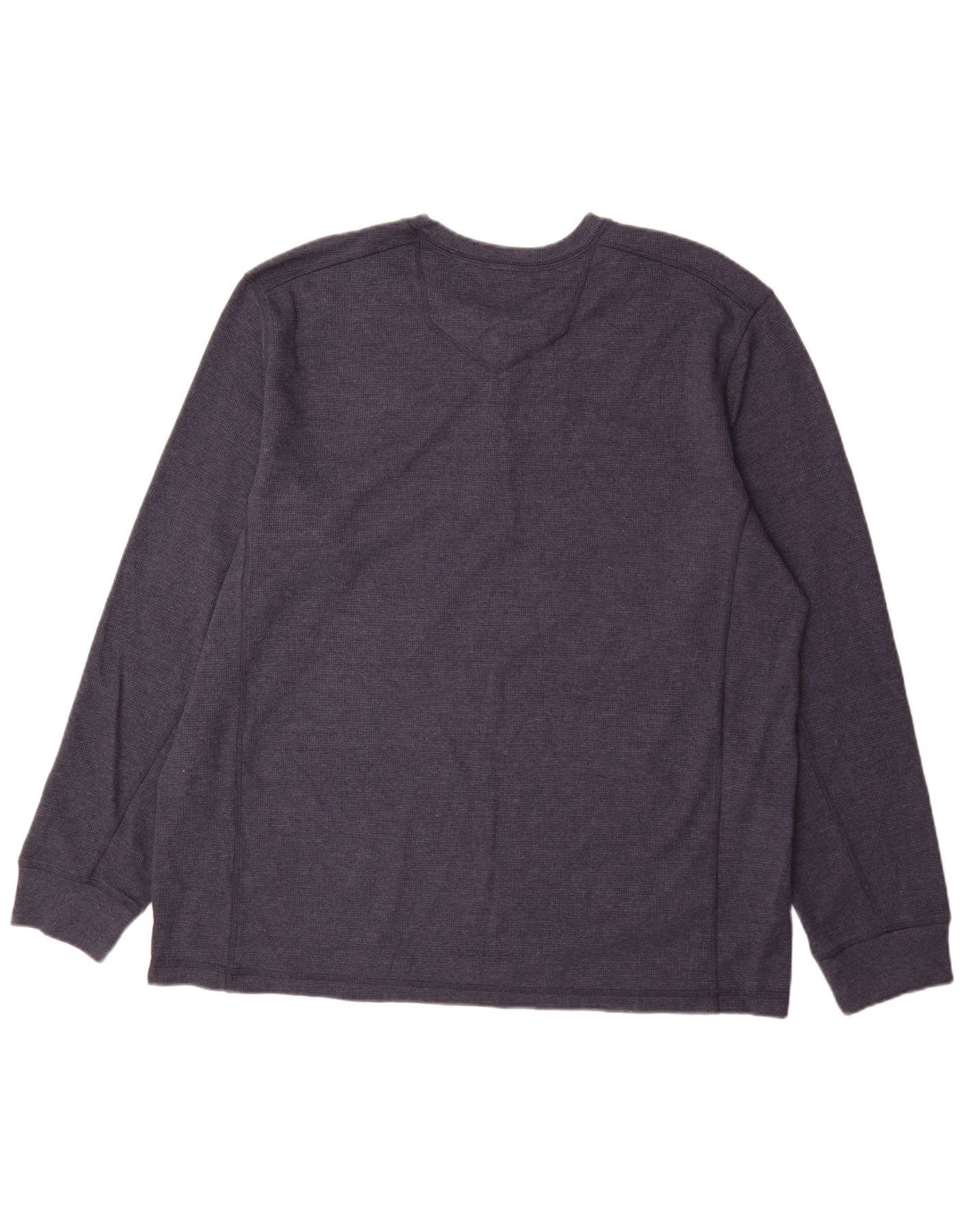 Eddie Bauer Herre Top Langærmet 2XL Navy Blue Bomuld