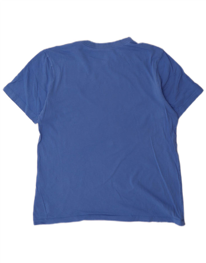 Nike T-shirt top mellemblå bomuld til mænd
