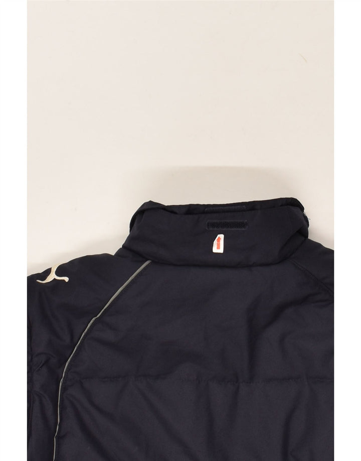 PUMA Boys Padded Jacket 11-12 Years Large Navy Blue | Vintage Puma | Thrift | Second-Hand Puma | Used Clothing | Messina Hembry 
