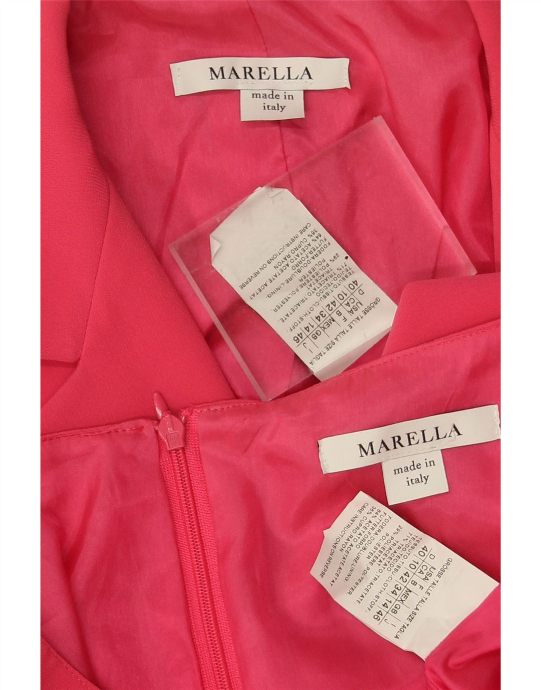Marella Womens 1 knap 2 stykke sæt UK 14 Large Pink Triacetat