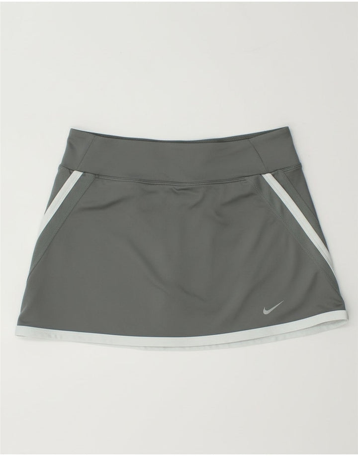 Nike Womens Dri Fit Skort UK 14 Large Grey Colourblock Polyester