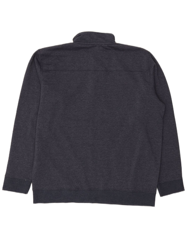 James Pringle Herre Zip Neck Sweatshirt Jumper 2XL Navy Blue Bomuld