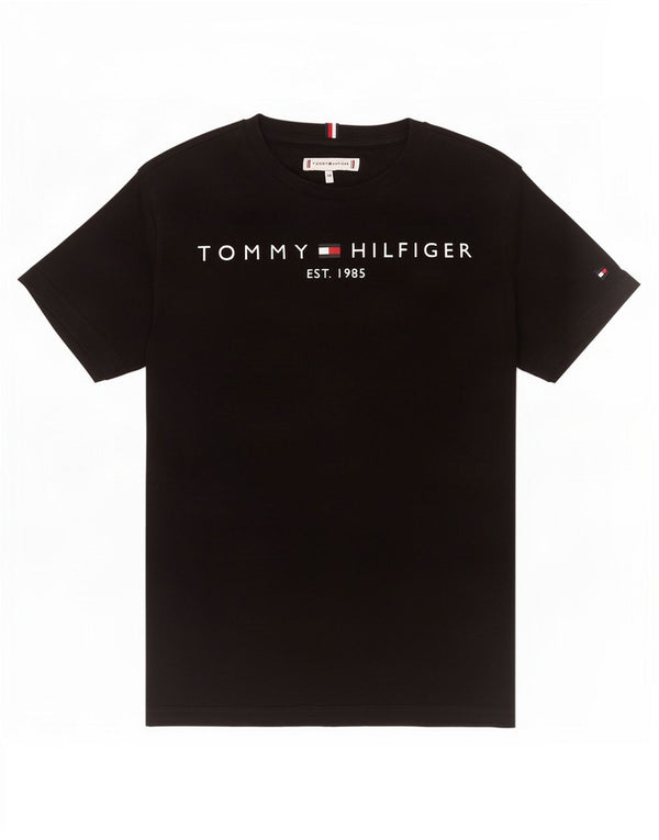 Tommy Hilfiger Boys Grafisk T-Shirt Top 13-14 år Sort