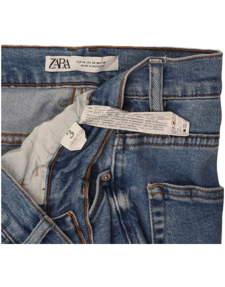 ZARA Mens Slim Jeans EU 46 XL W36 L32 Blue Cotton