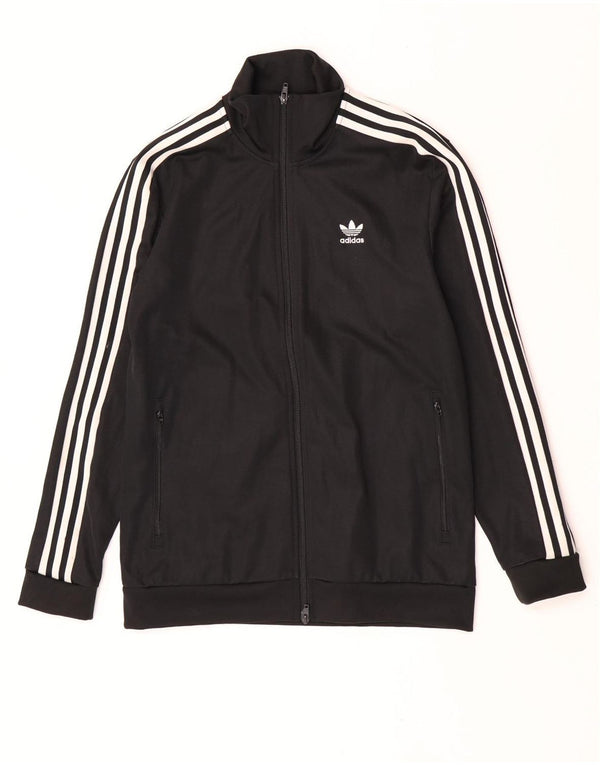 Adidas Mens Tracksuit Top Jacket Medium Black Cotton