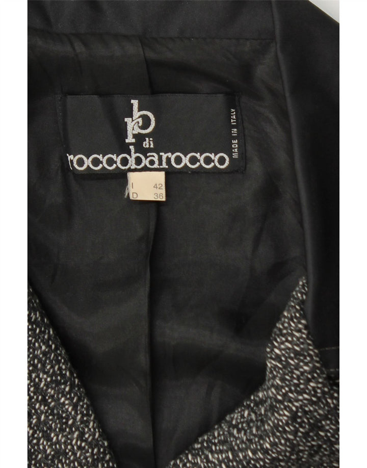 ROCCOBAROCCO Dameoverfrakke IT 42 Medium Sort Flecked Uld