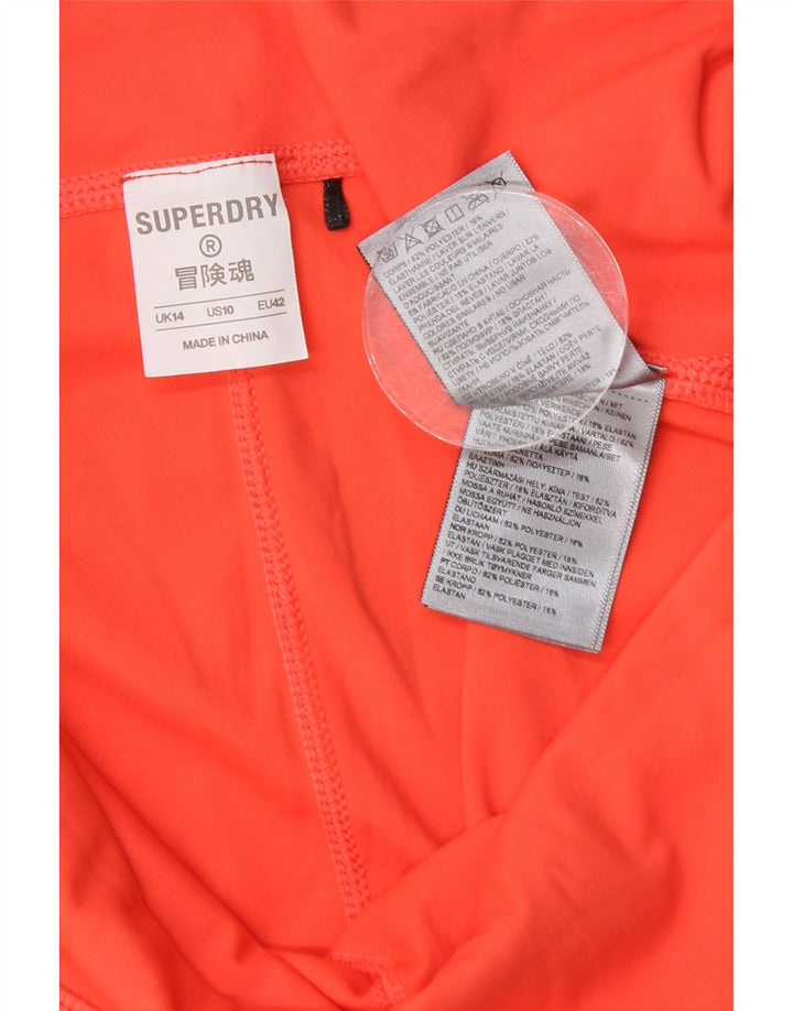 Superdry Capri grafiske leggings til kvinder UK 14 Stor orange polyester