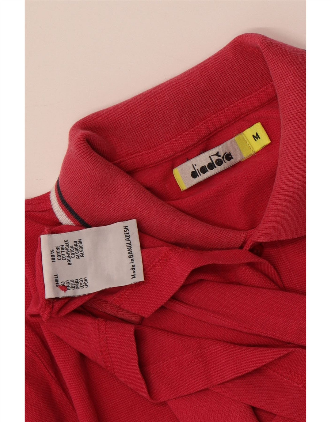 Diadora herre poloshirt Medium Pink Bomuld