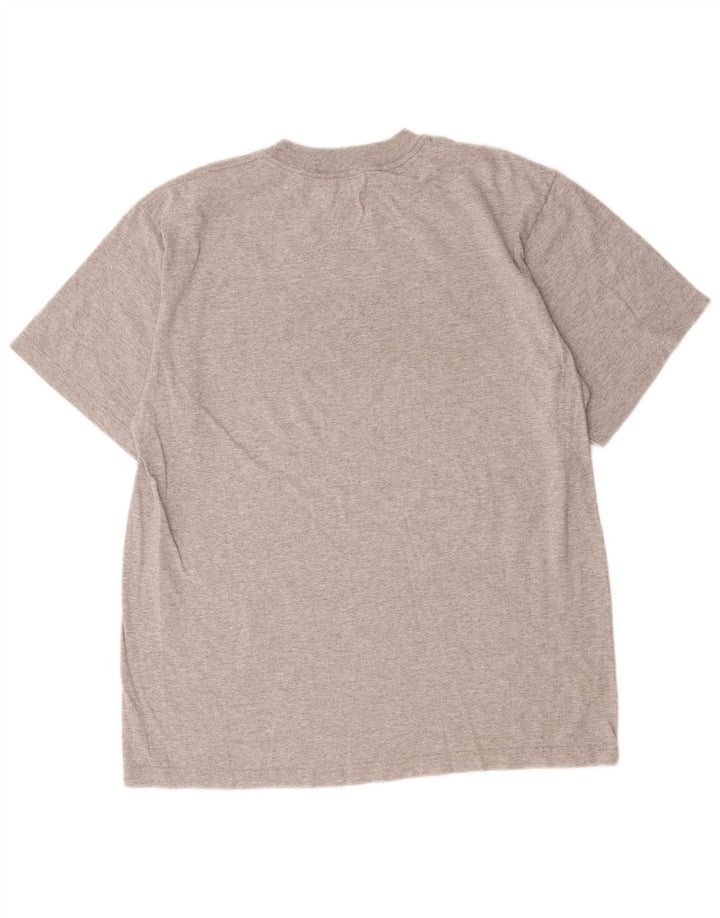 Adidas Herre Grafisk T-Shirt Top Stor Grå Bomuld