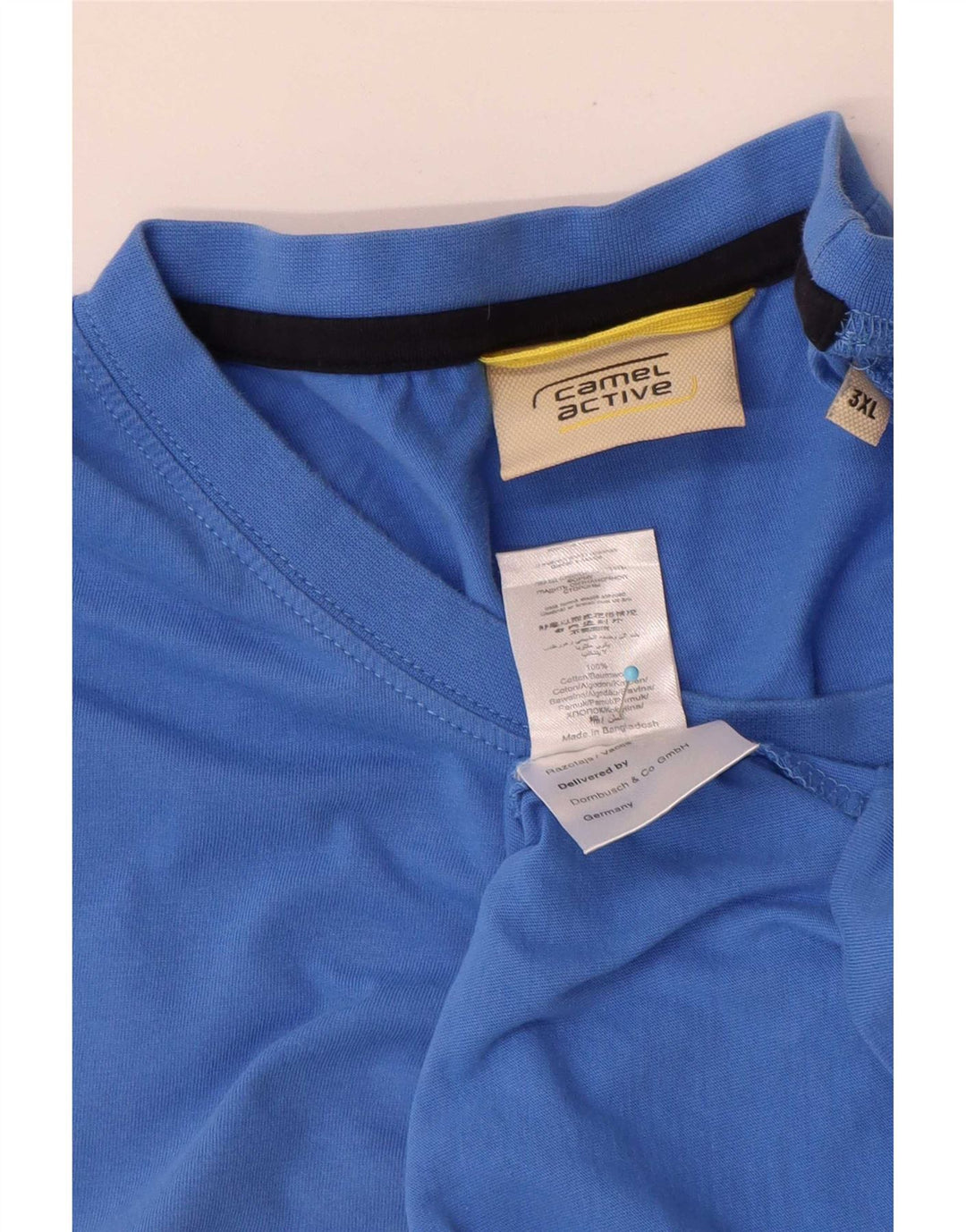 Camel Active Herre T-Shirt Top 3XL Blå Bomuld