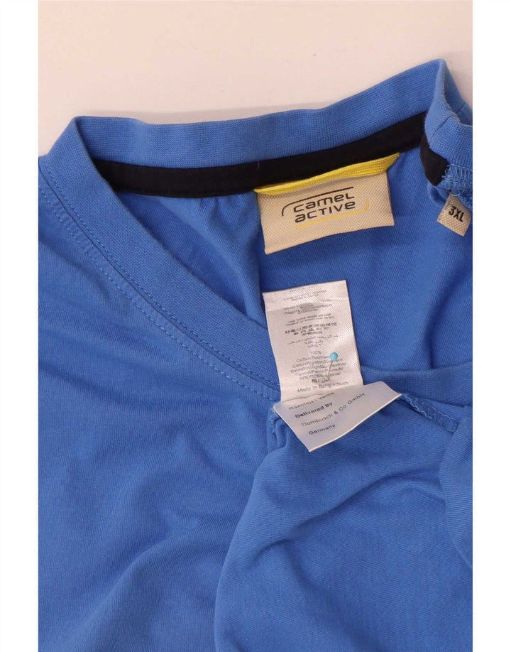 Camel Active Herre T-Shirt Top 3XL Blå Bomuld