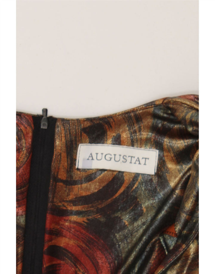 AUGUSTAT Womens Long Sleeve Sheath Dress UK 12 Medium Black Colourblock Vintage Augustat and Second-Hand Augustat from Messina Hembry 