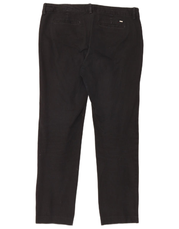 Tommy Hilfiger Dame Slim Chino Bukser US 10 Large W34 L29 Sort Bomuld