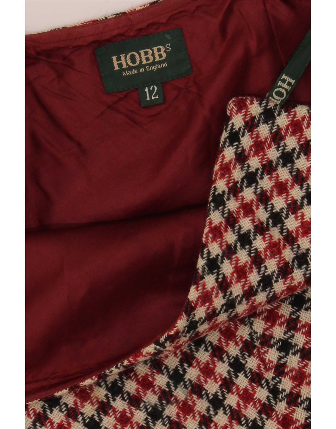 Hobbs A-line nederdel til kvinder UK 12 Medium W30 Flerfarvet Houndstooth