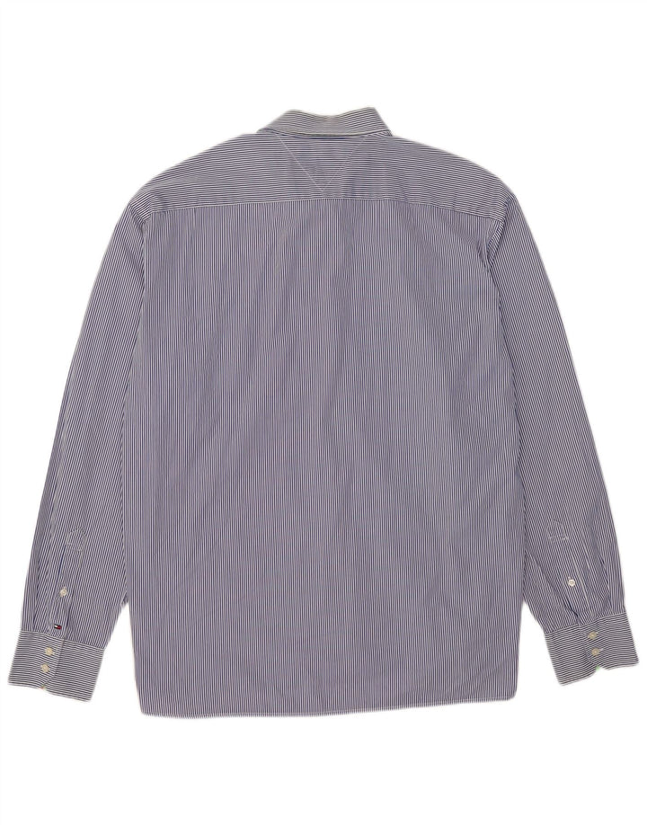 Tommy Hilfiger herreskjorte 2XL blå nålestribet bomuld