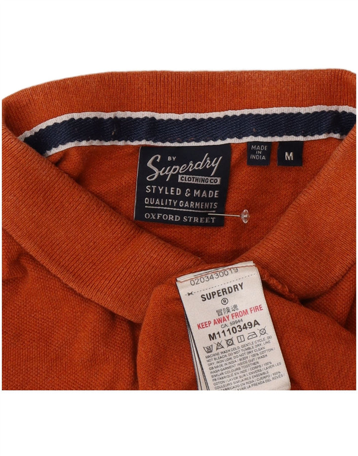 Superdry grafisk poloshirt til mænd, medium orange bomuld