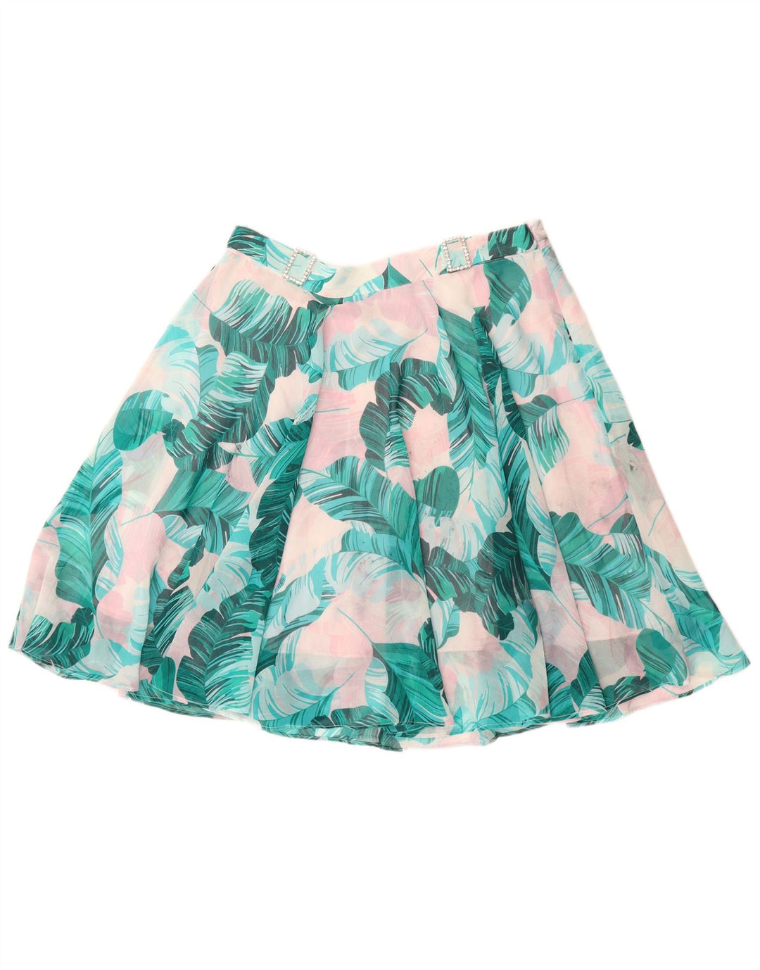 GUESS A-line nederdel til kvinder UK 12 Medium W28 Blue Floral Polyester