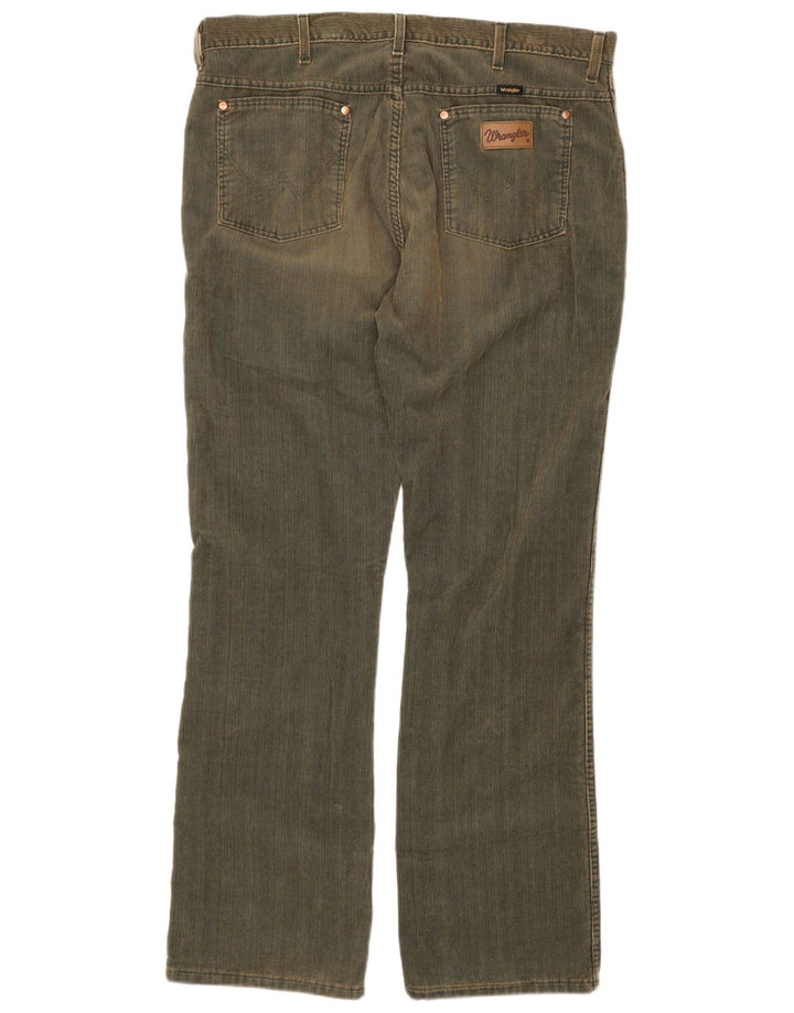 WRANGLER Herre Bootcut Corduroy Bukser W38 L34 Khaki Bomuld