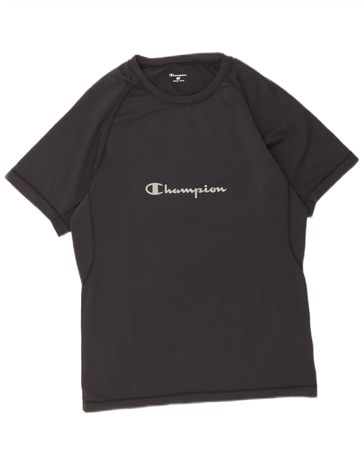 Champion Herre Grafisk T-Shirt Top XL Sort Polyamid