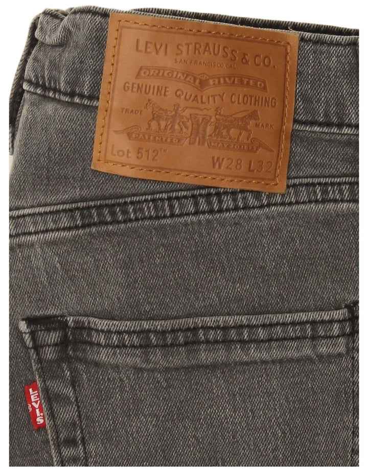 Levi's Herre 512 Slim Tapered Jeans W28 L32 Grå Bomuld