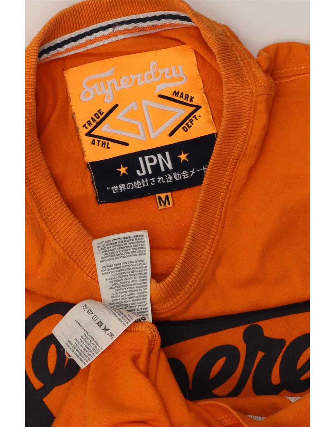 Superdry Grafisk T-shirt til mænd, medium orange bomuld