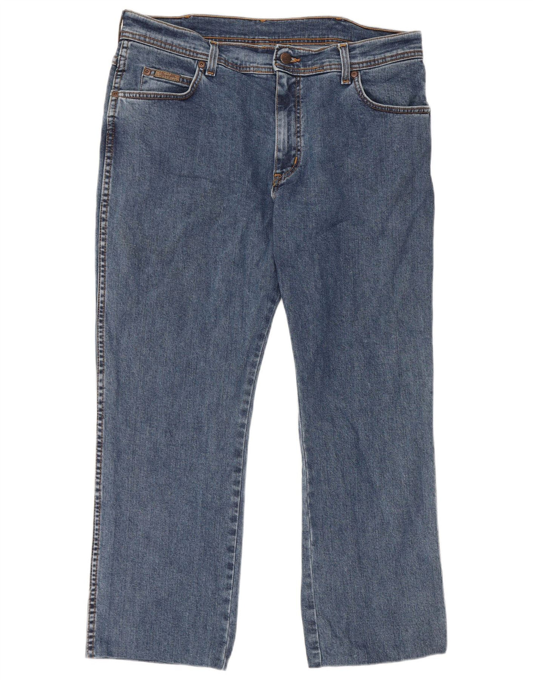 Wrangler Herre Texas Stretch Straight Jeans W36 L27 Blå Bomuld
