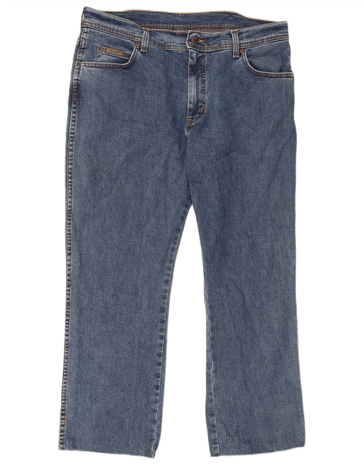 Wrangler Herre Texas Stretch Straight Jeans W36 L27 Blå Bomuld