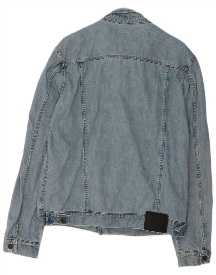 ZARA Denimjakke til mænd UK 42 XL Blå Bomuld