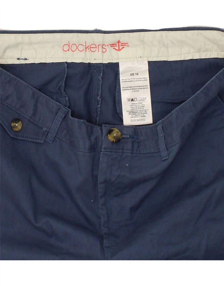 DOCKERS Womens Bermuda Shorts US 16 2XL W36 Navy Blue Cotton Vintage Dockers and Second-Hand Dockers from Messina Hembry 