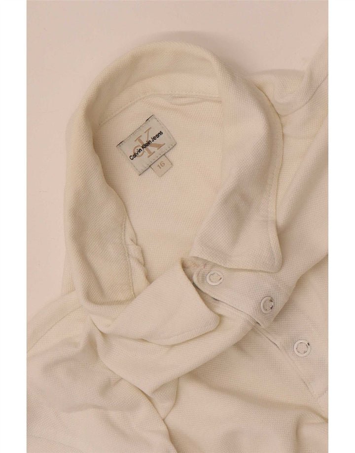 Calvin Klein Jeans drenge poloshirt 15-16 år hvid