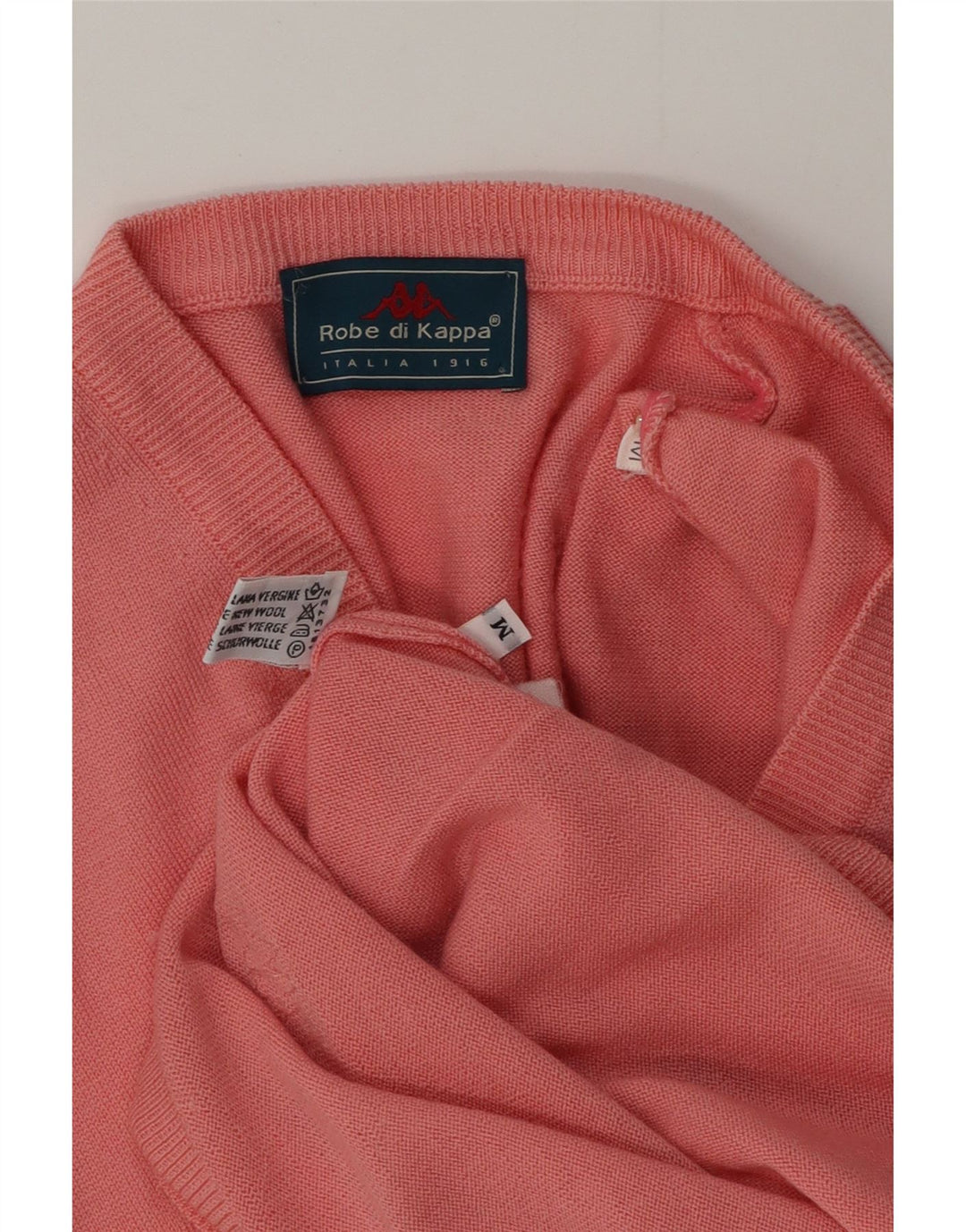 KAPPA Herre V-hals sweater Medium Pink Virgin Wool