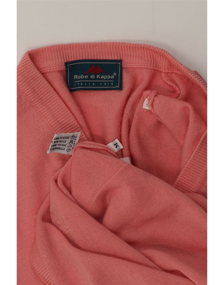 KAPPA Herre V-hals sweater Medium Pink Virgin Wool