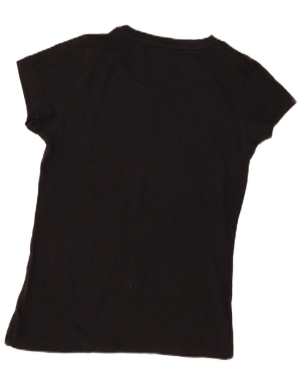 Adidas piger grafisk t-shirt top 13-14 år sort bomuld