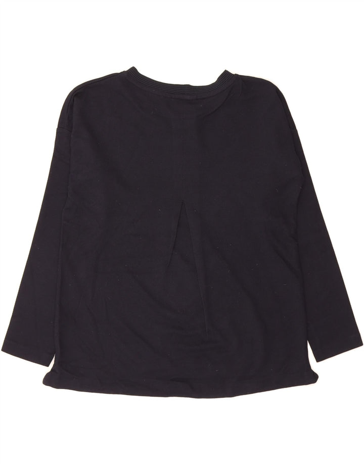 MASSIMO DUTTI Womens Oversized Top Long Sleeve UK 10 Small Navy Blue Vintage Massimo Dutti and Second-Hand Massimo Dutti from Messina Hembry 