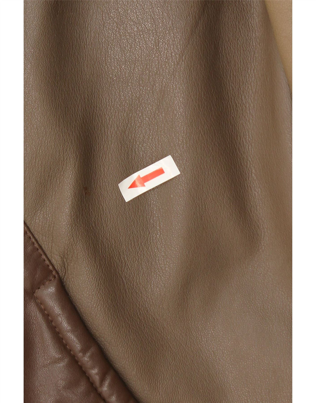 Vintage læderjakke til kvinder UK 14 Medium Brown Colourblock