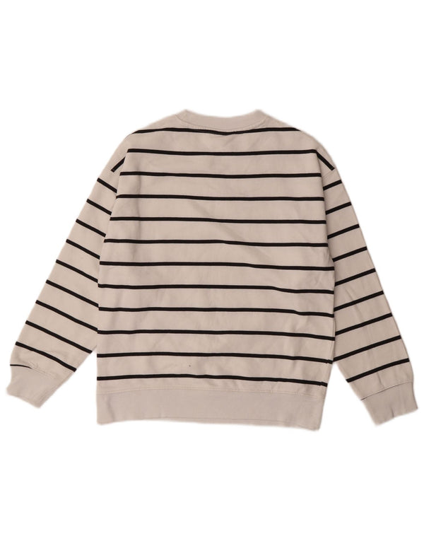 Zara Boys Sweatshirt Jumper 11-12 år Hvidstribet bomuld