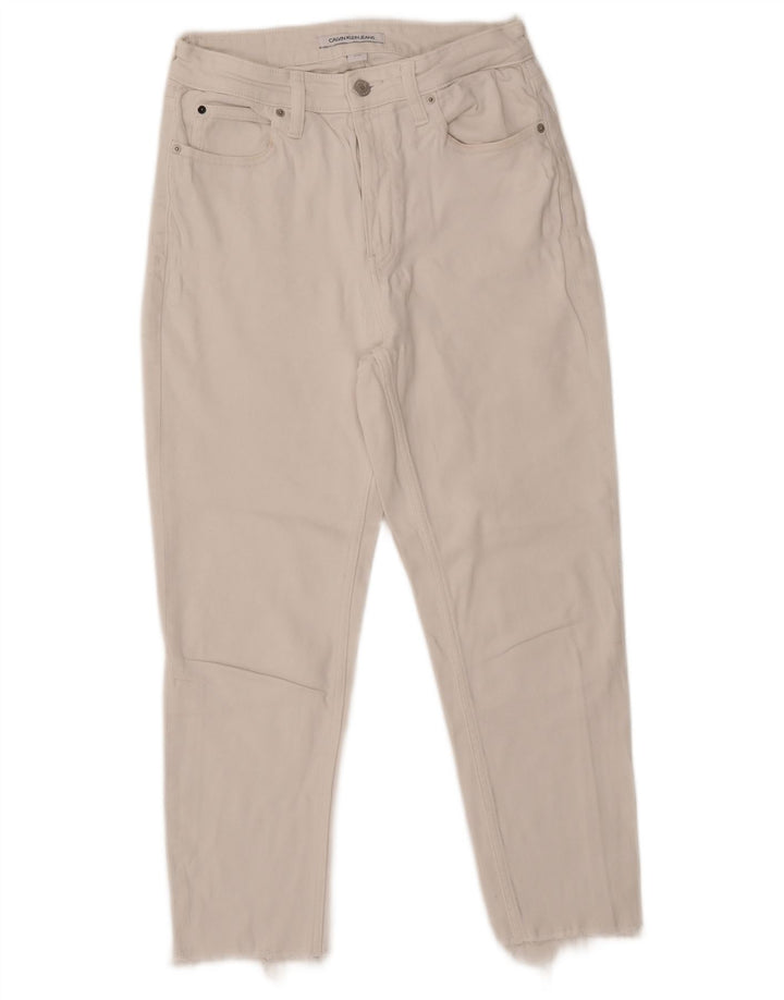 CALVIN KLEIN Kvinder Cropped Jeans W30 L24 Hvid Bomuld