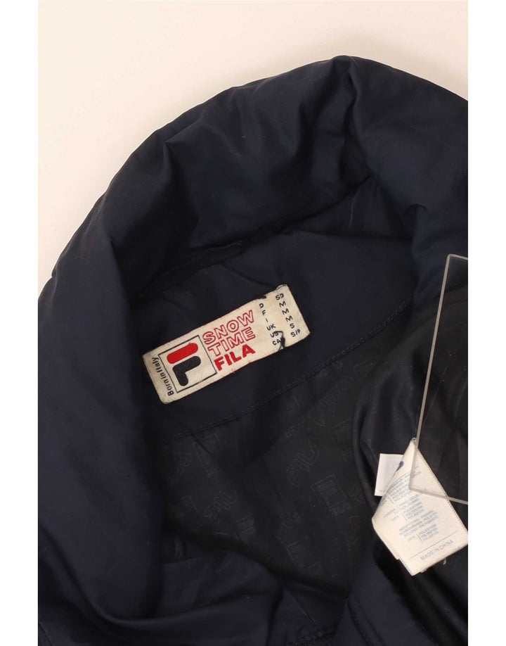 Fila Polstret jakke til mænd UK 38 Medium Navy Blue Colourblock Polyester
