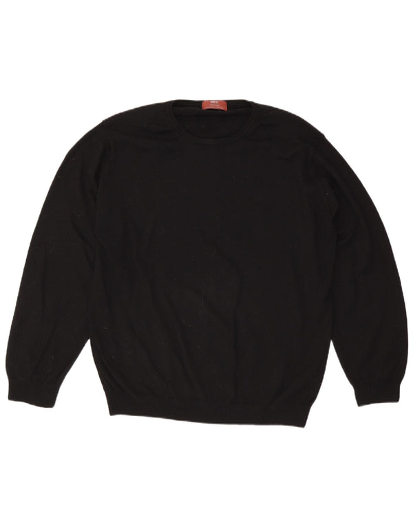 Marks & Spencer Herre sweater med rund hals, stor sort uld