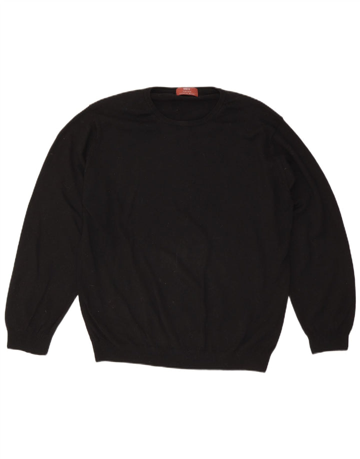 Marks & Spencer Herre sweater med rund hals, stor sort uld