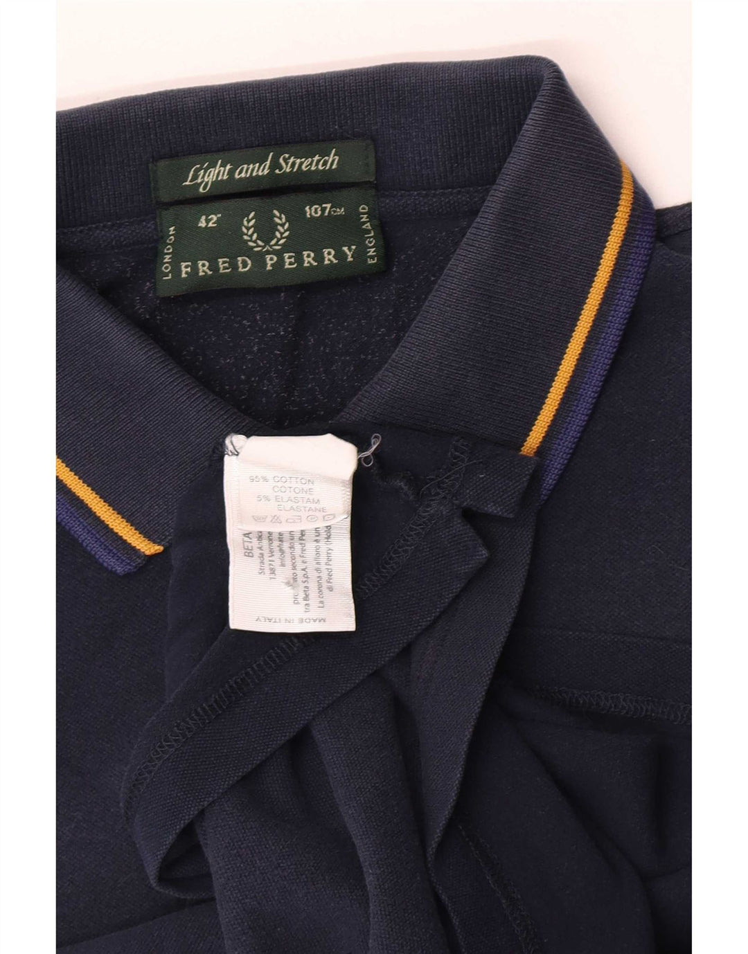 Fred Perry Herre let og stræk poloshirt Medium marineblå bomuld
