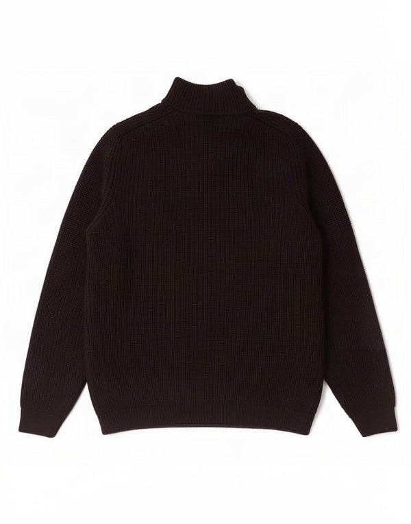 Zara Herre rullehals sweater Medium sort bomuld