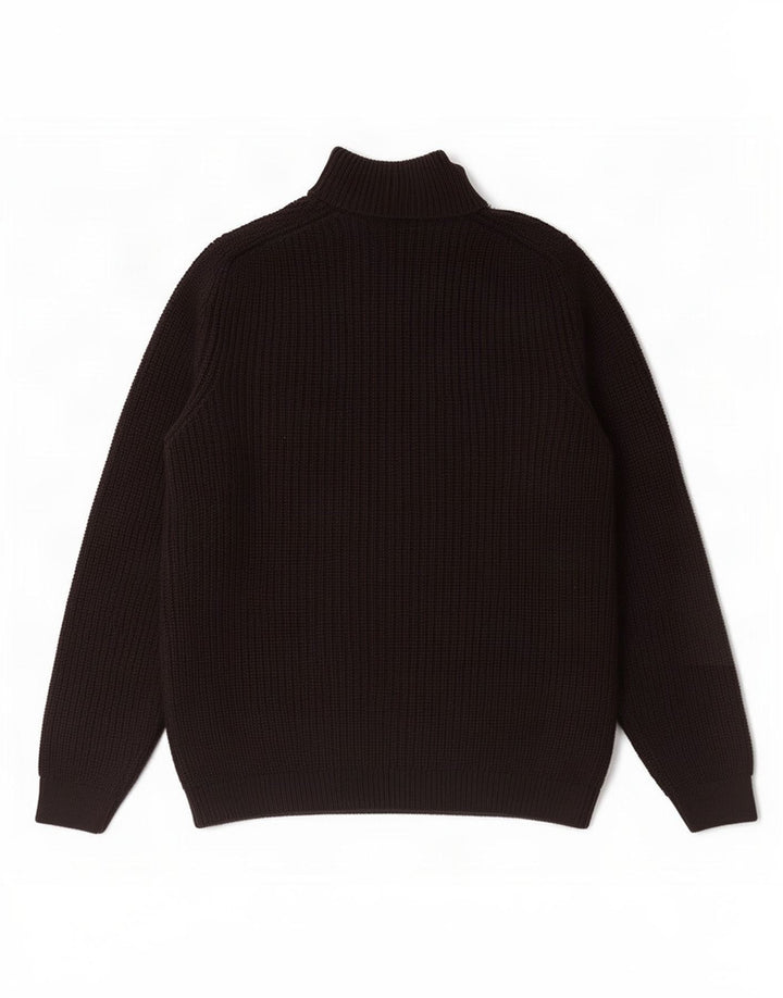 Zara Herre rullehals sweater Medium sort bomuld