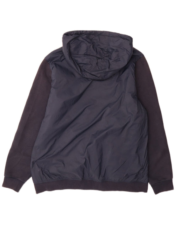 Crew Clothing Herre hættepolstret jakke UK 42 XL Navy Blue Colourblock