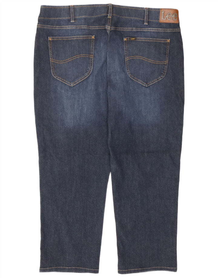 Lee herre cropped jeans W40 L27 marineblå bomuld