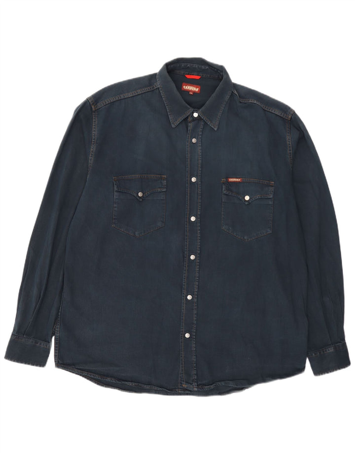 Carrera denimskjorte til mænd 2XL marineblå bomuld