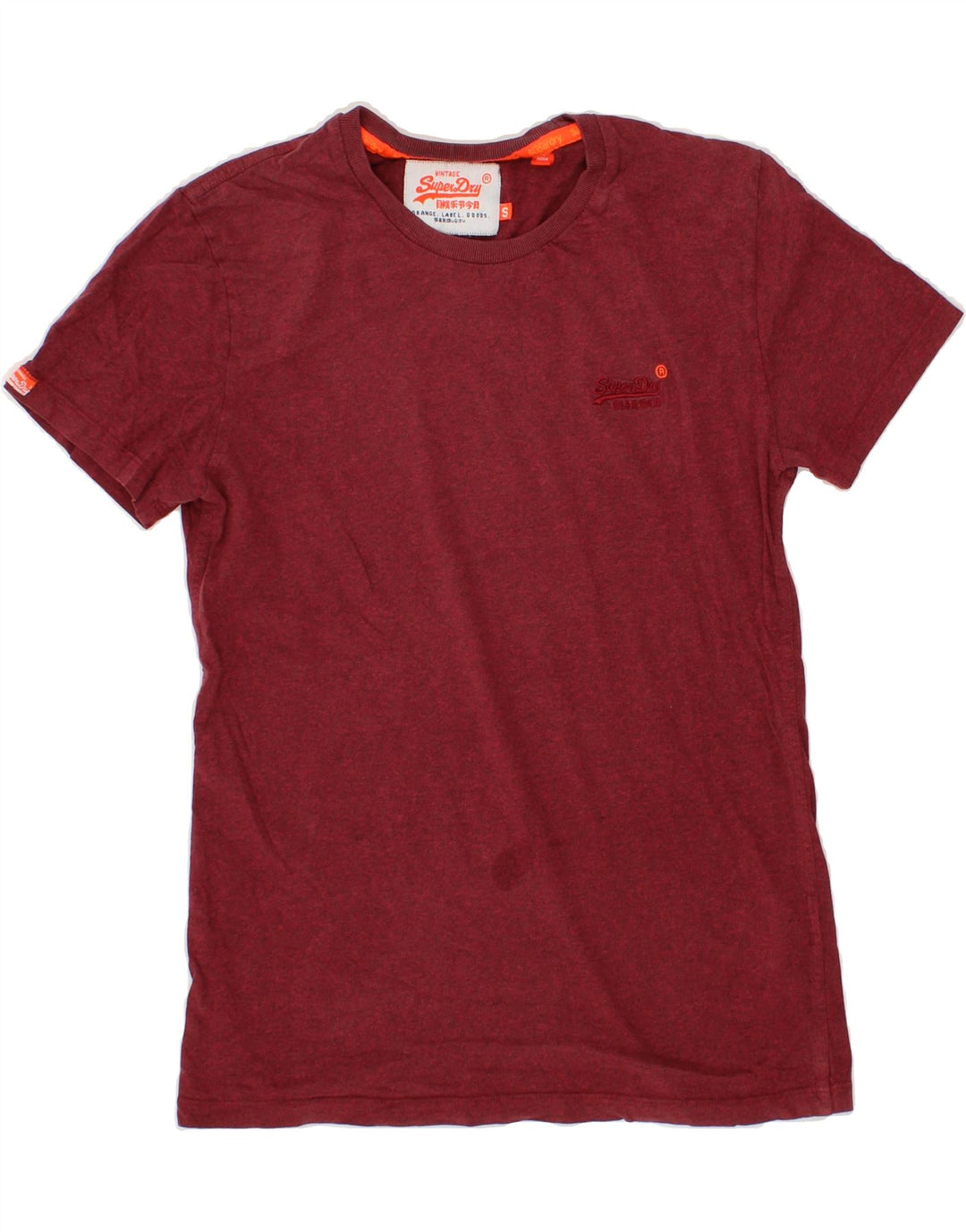 SUPERDRY Mens T-Shirt Top Small Red Cotton Vintage Superdry and Second-Hand Superdry from Messina Hembry 