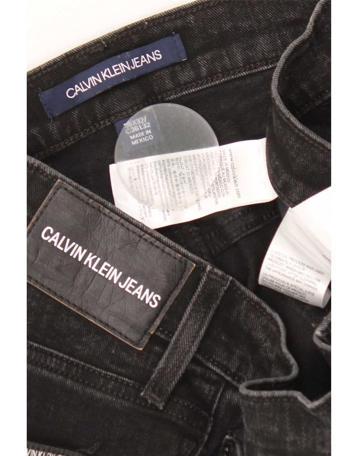 Calvin Klein Herre Slim Jeans W36 L32 Sort Bomuld